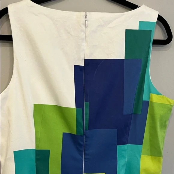 Leslie Fay Colorful Geometric Print Dress - Picture 8 of 15